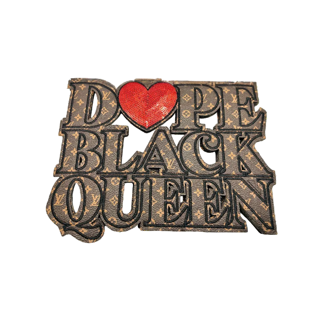 Dope Black Queen Leather Large Patch