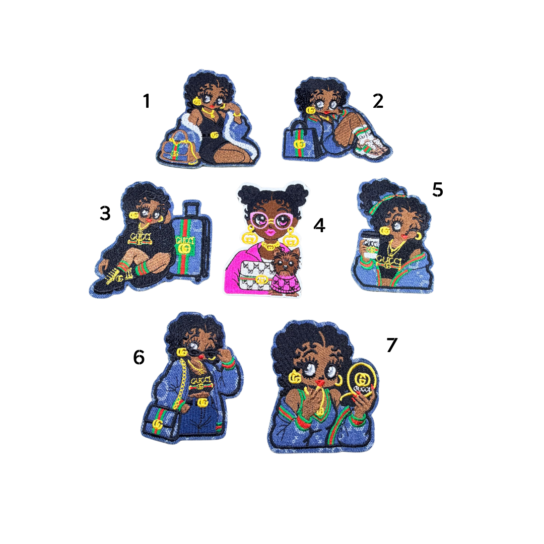 Betty G-G Inspired Denim Blue Small Patches