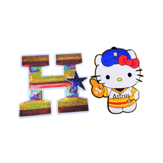 Houston Astros Baseball Large Sequin Patches