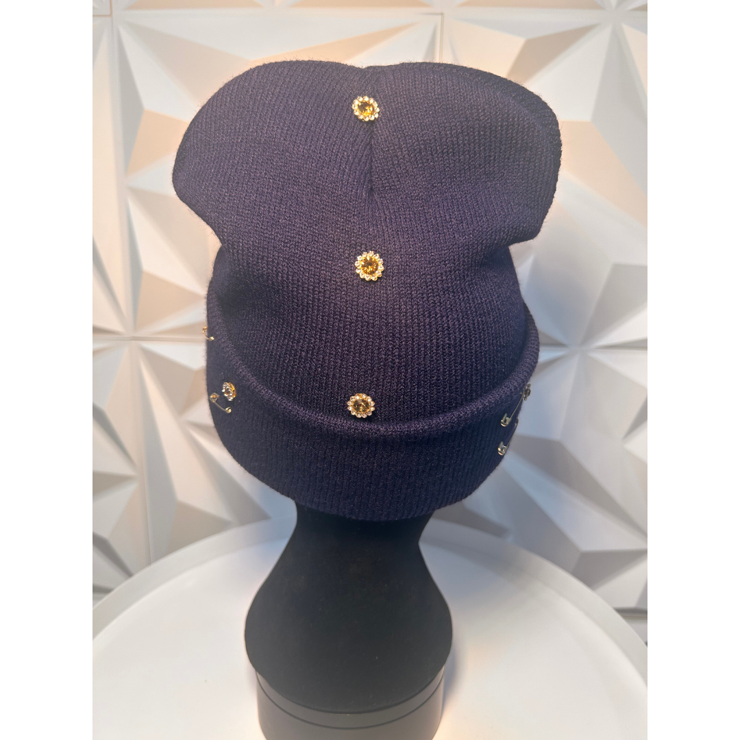 Adult & Kids Custom Junk Beanie with Patches, Rhinestones, Pearls & Denim Add-Ons