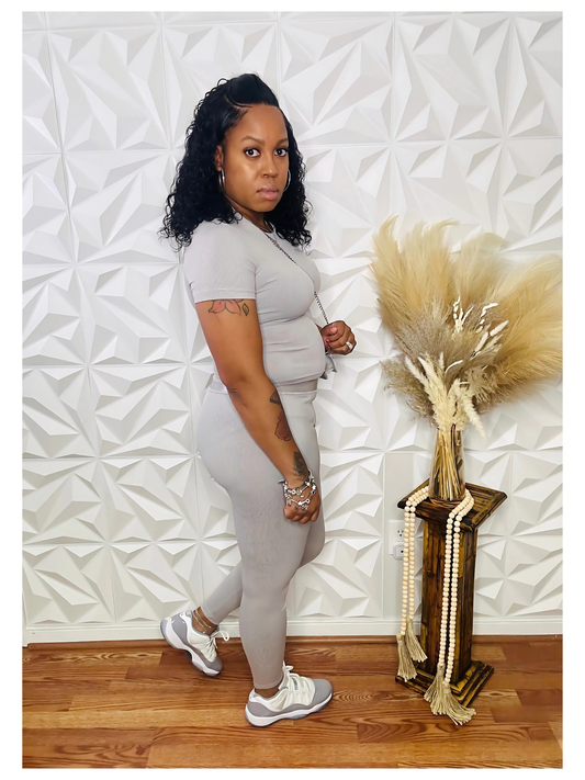 Lets Lounge Legging Set - Grey