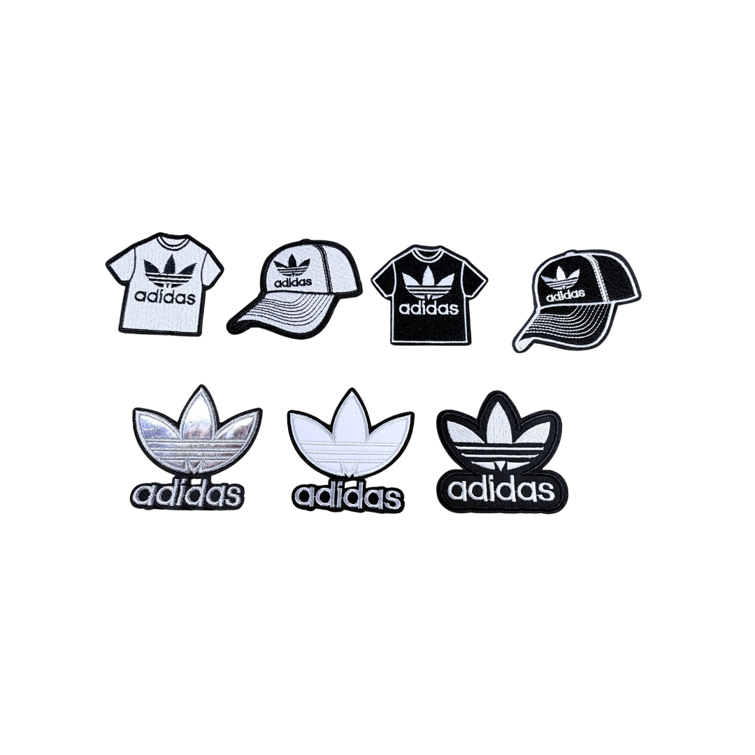 Adidas Inspired Silver-Black-White Small Patches