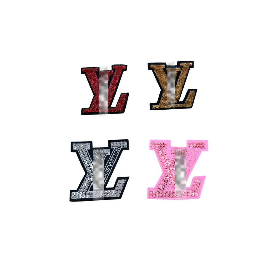 Lou** V Designer Small Logo Sequin Patches