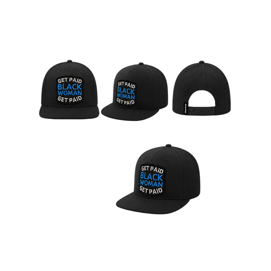 Ask A Black Woman Snapback Canvas Trucker Hat - Black