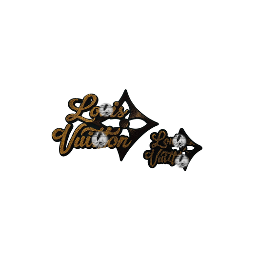 Lou** V Chenille Word Arrow Patches