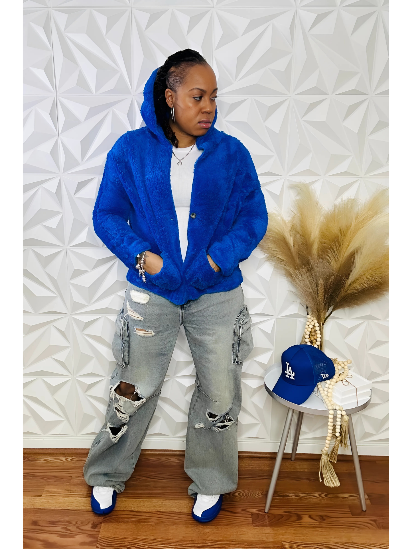 Cozy Chic Hooded Faux Fur Jacket