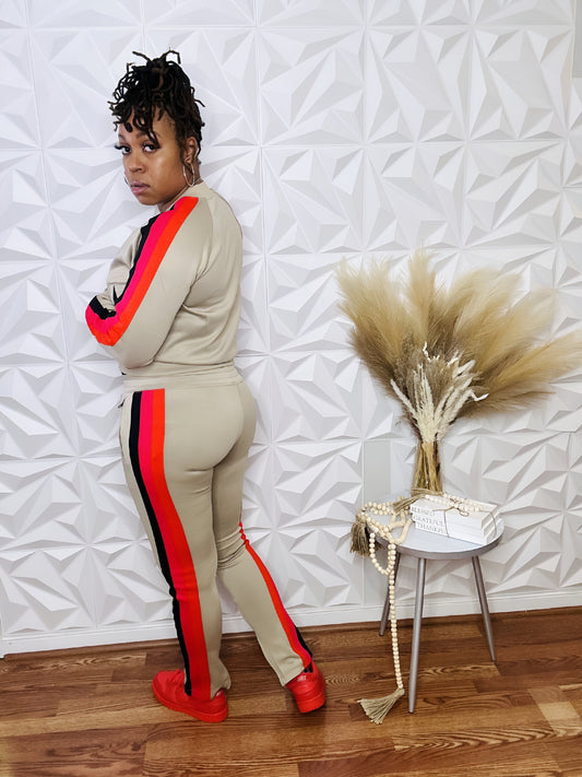 Swagger Stripe 2pc Jogger Set