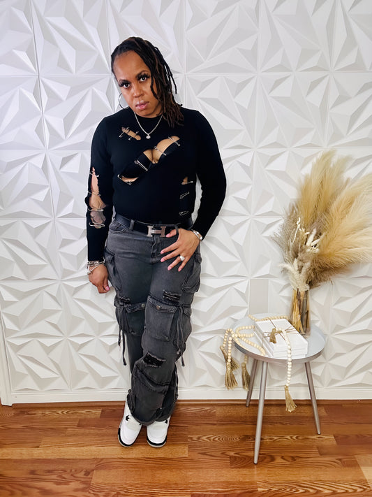 Pins & Needles Mid Crop Sweater -Size S & L Only