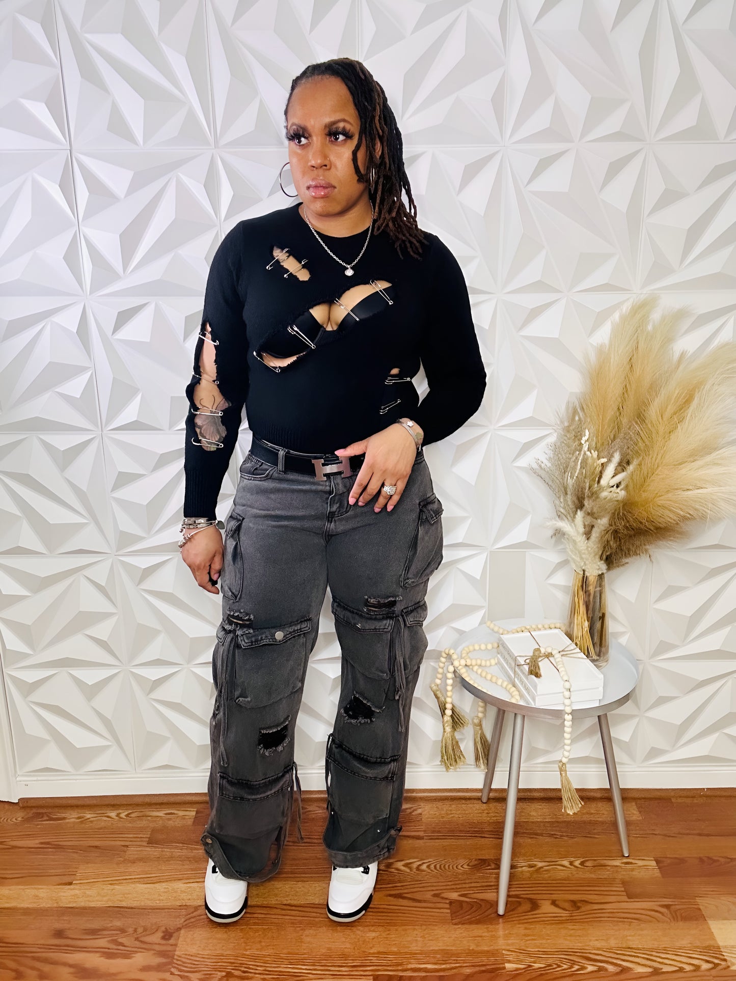 Pins & Needles Mid Crop Sweater -Size S & L Only