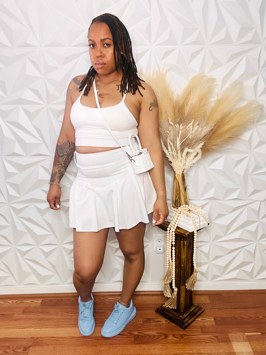 My way 2pc Skort Set - White