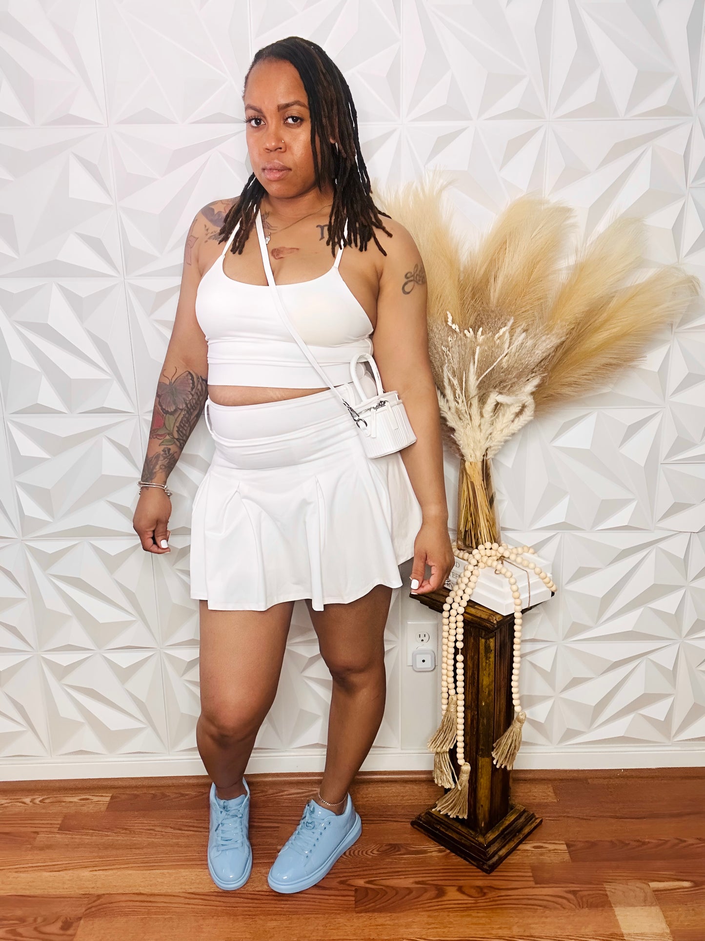 My way 2pc Skort Set - White