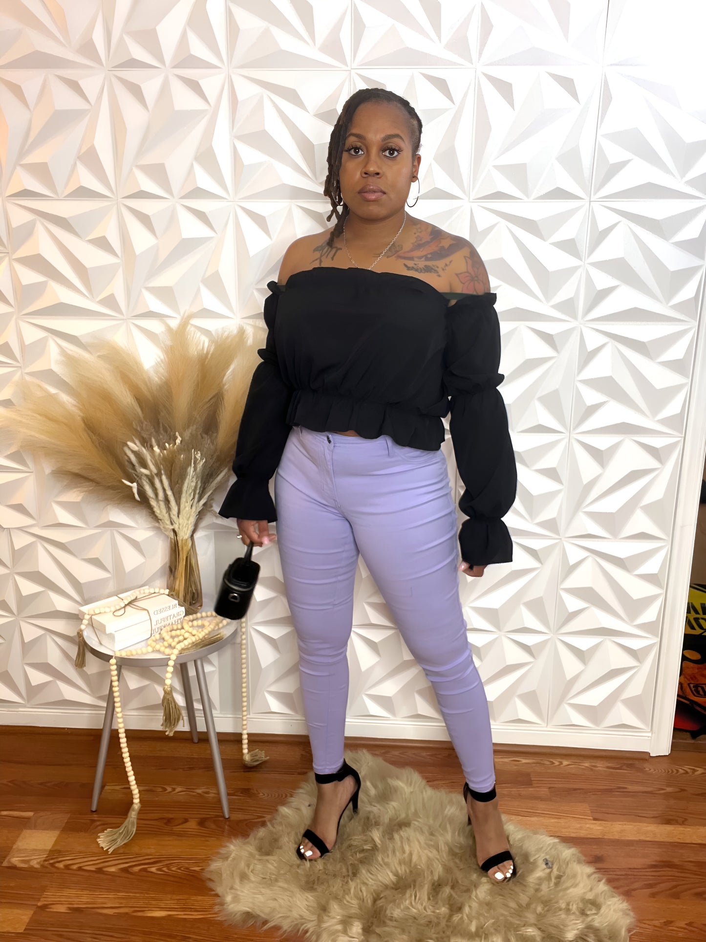 Super Stretch High Waist Jeans - Lilac