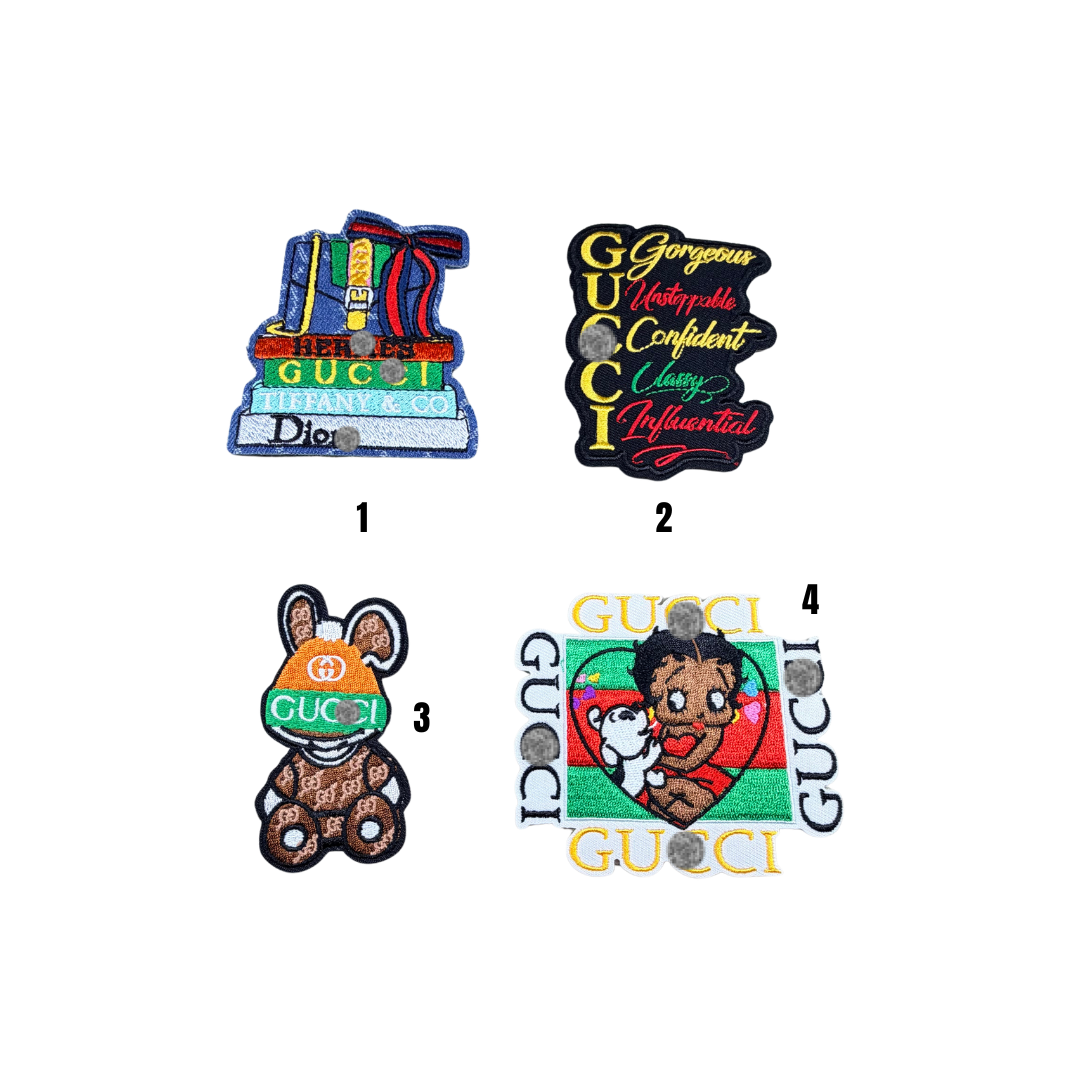 G Designer Inspired Colorful Small Patch Collection