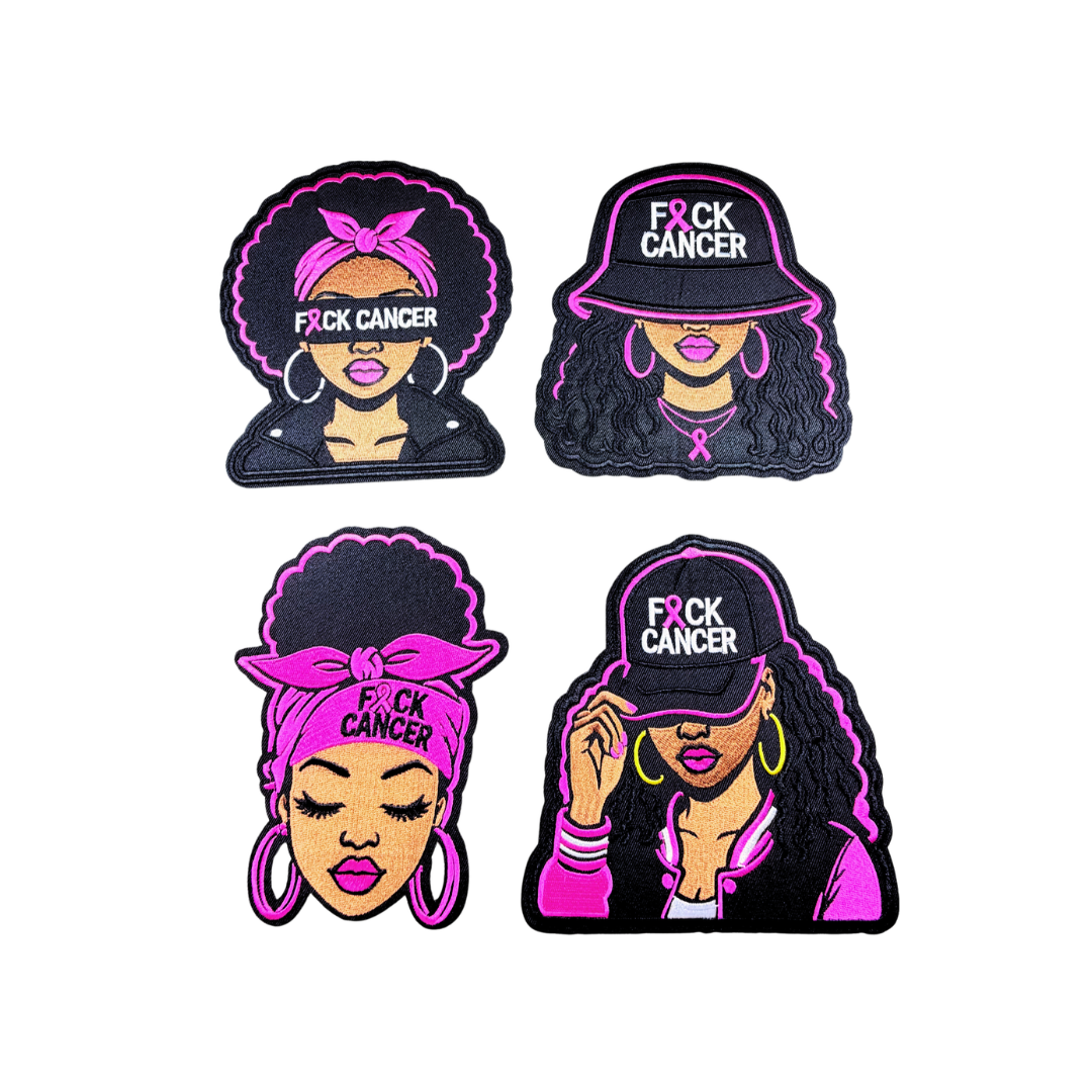 F Cancer Female Statement Medium Patches