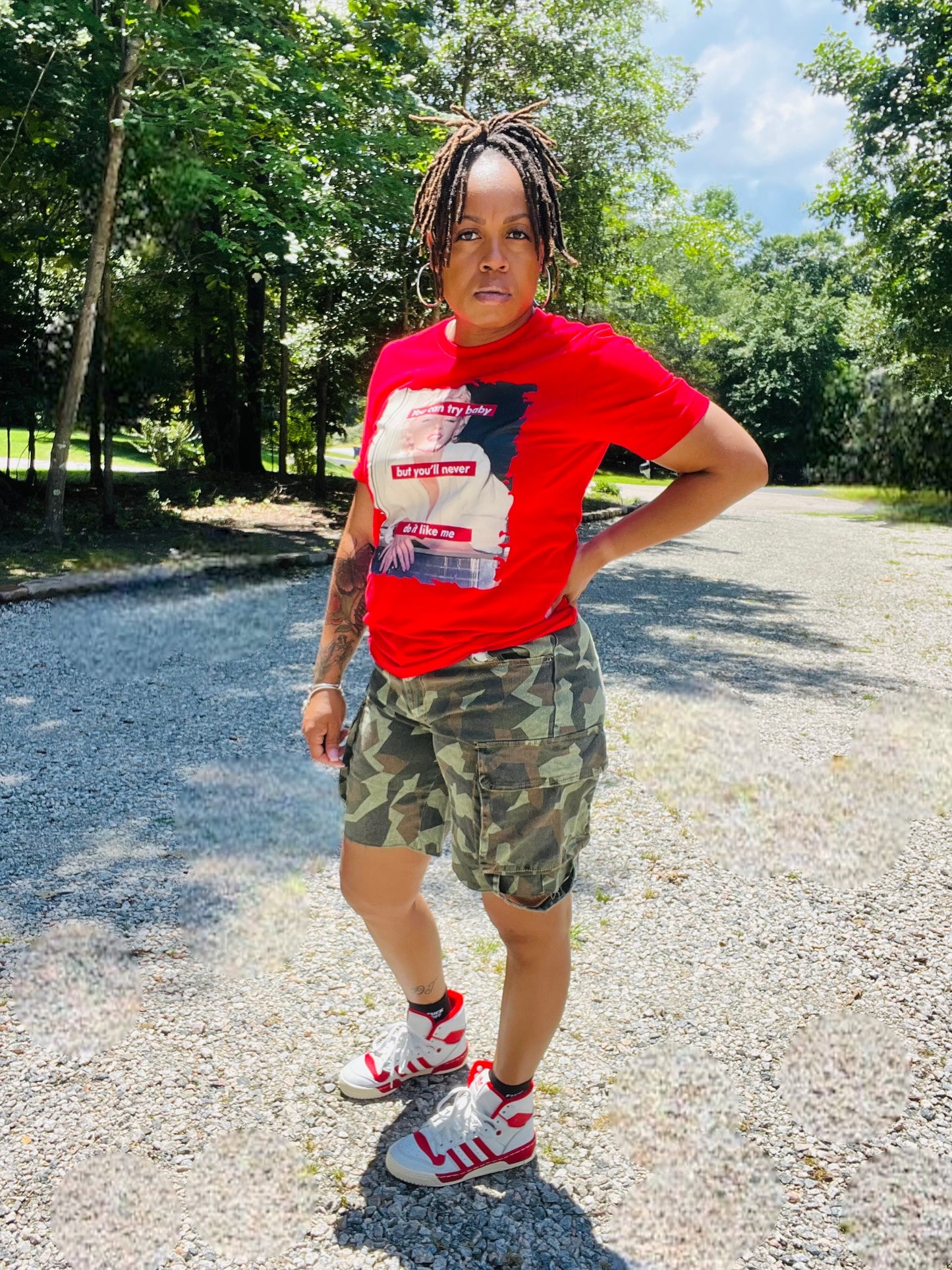 March Camo Denim Cargo Shorts - Size M/L Only