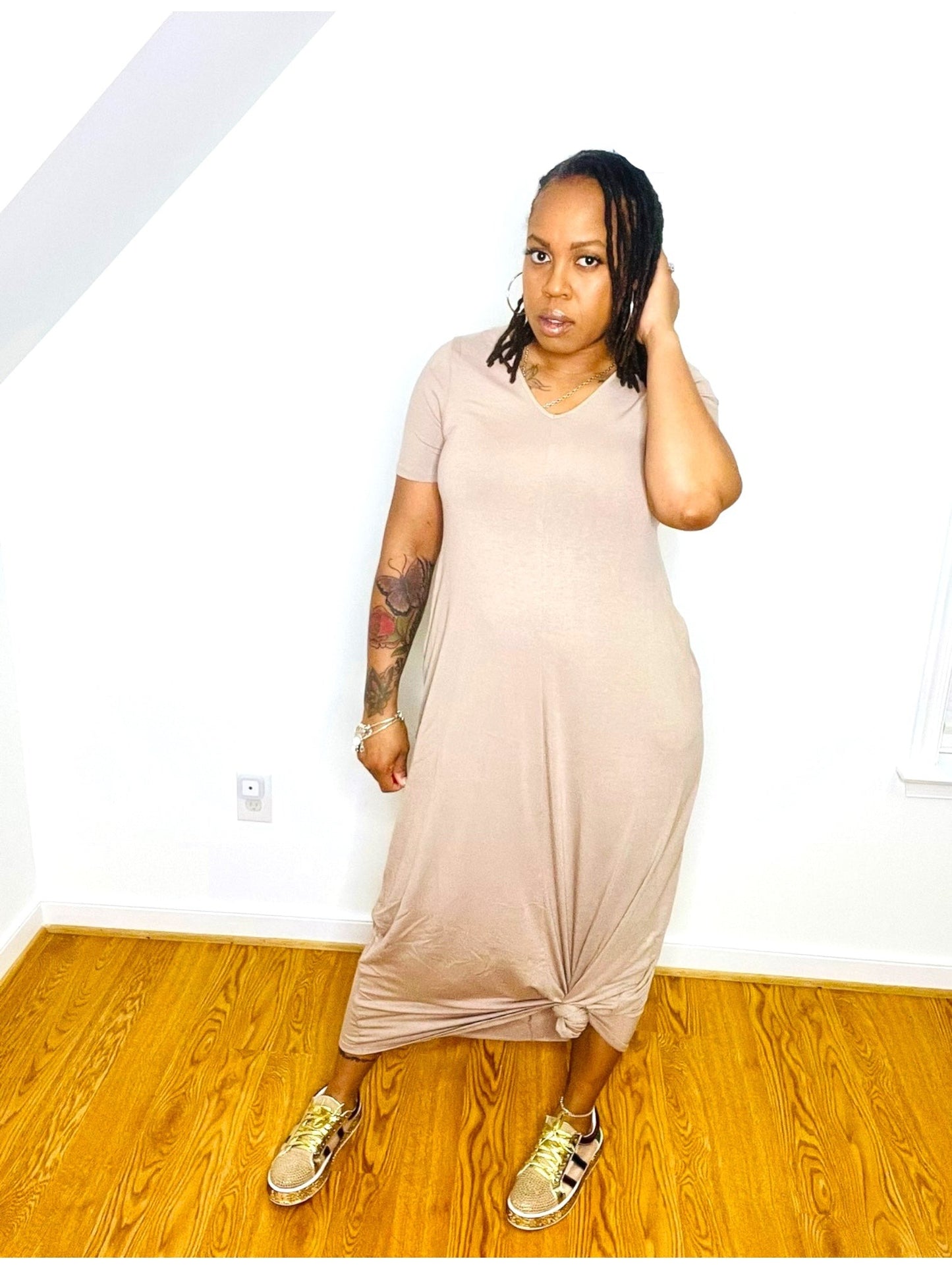 Stay Cool Maxi Dress - Mocha - Size XL/XXL Only