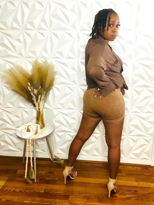 Rich Auntie Seamless 3pc Set - Deep Camel