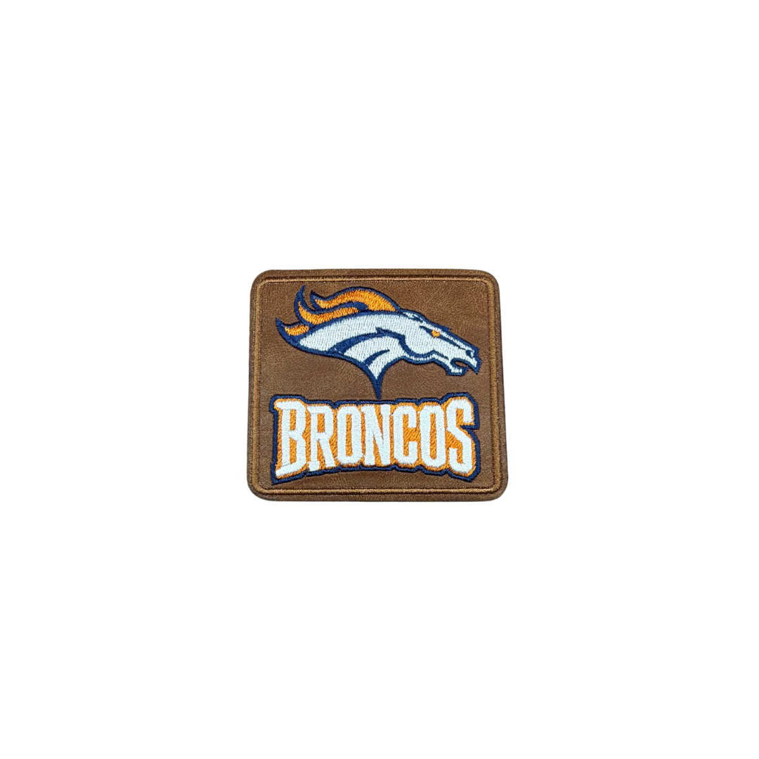 Denver Broncos Football Leather Small Patch