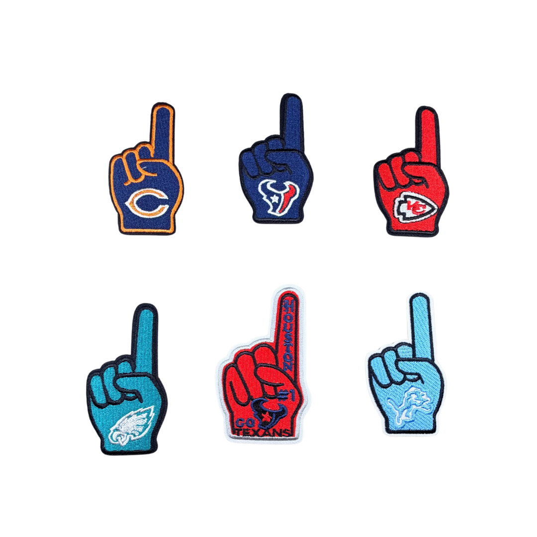 NFL Team #1 Hand Sign Small Patches