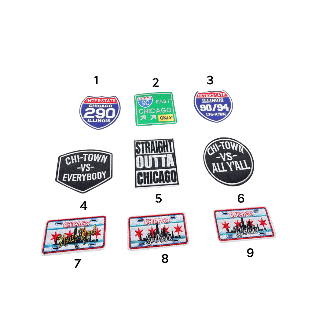 Chicago City Embroidered Patches