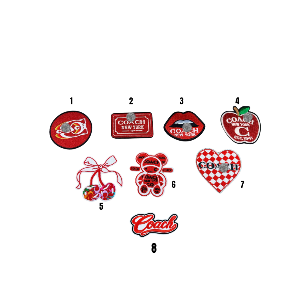 Coa*h Designer Inspired Red Small Patch Collection