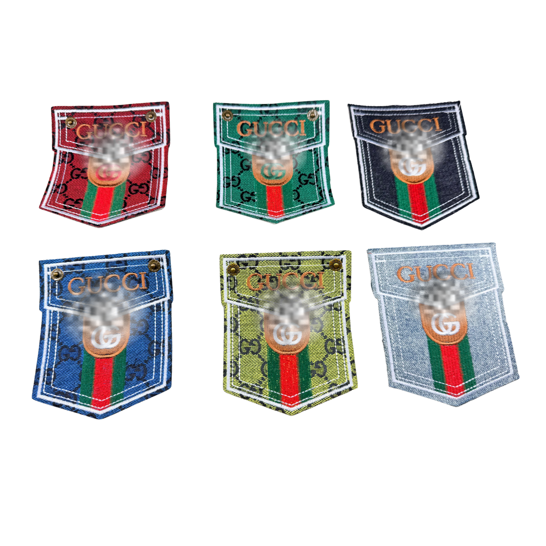 G Designer Inspired Medium Pocket Patches - Not Iron On