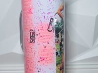 Custom 20 oz Straight Sublimate Skinny Snow Globe Tumbler w/ Handle