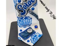Zeta Phi Beta Premade Junk Tie – Blue & White Greek Statement Tie