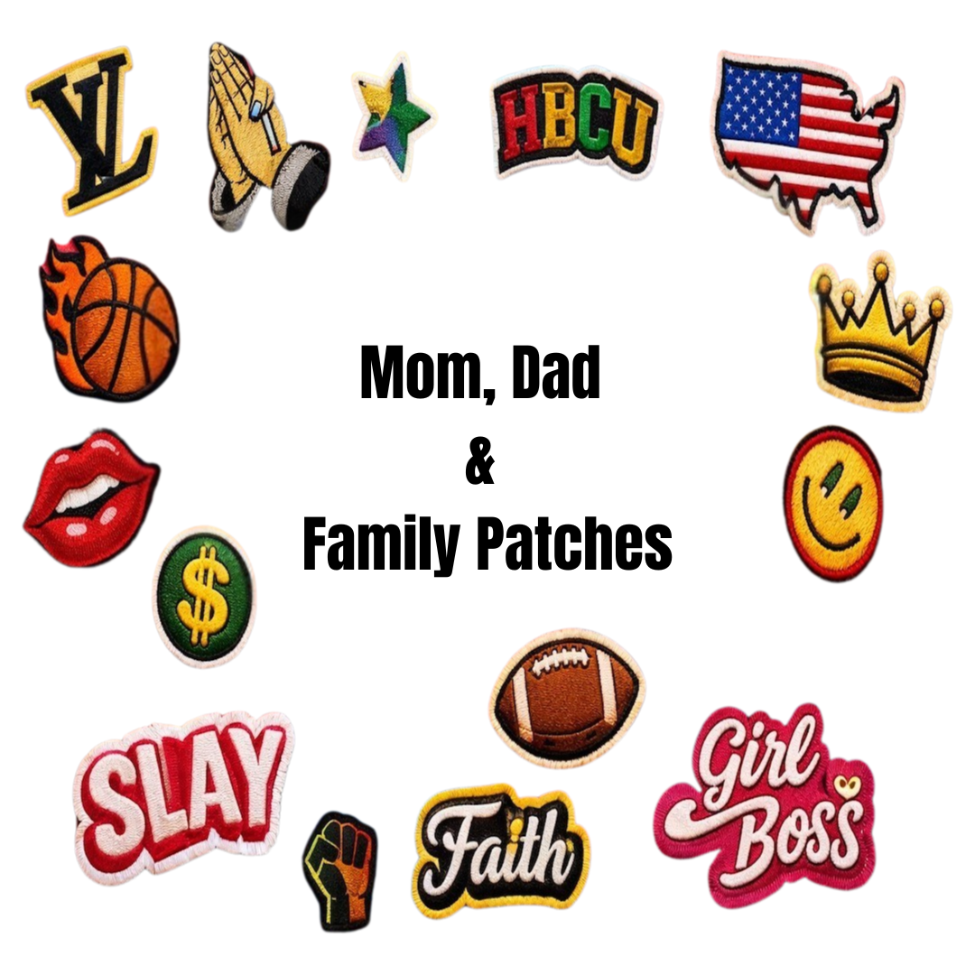 Mom, Dad, Family Collection Patches – Faraja' Styls