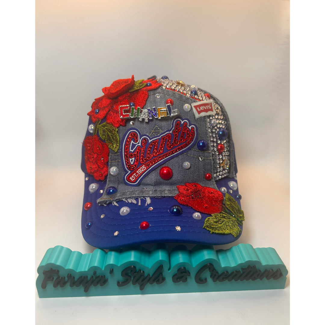 Design Your Custom NFL, NBA, MLB Trucker Hat with Rhinestones, Patches & Bling