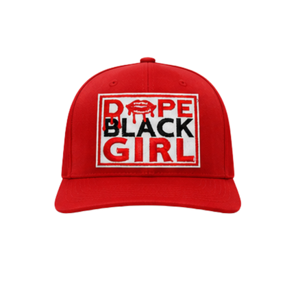 Dope Black Girl Patched Snapback Hat | Melanin Queen Statement Cap - Red