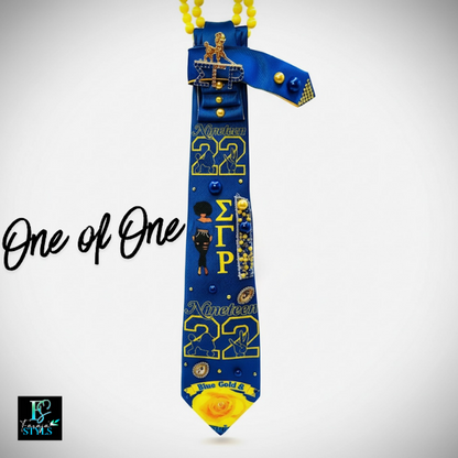 Sigma Gamma Rho Premade Junk Tie – Bling Sorority Statement Tie | Ready to Ship (Copy)