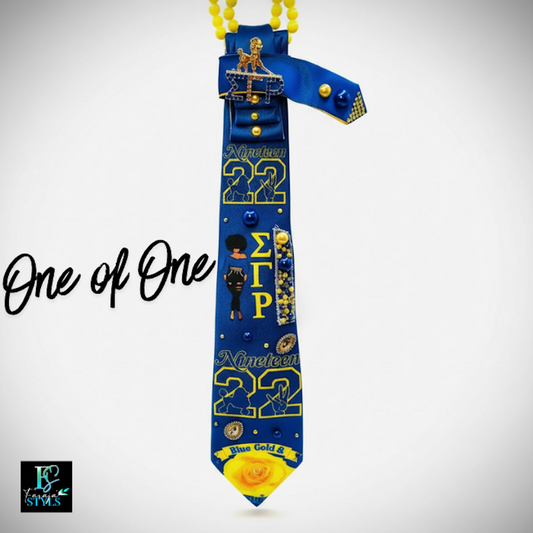 Sigma Gamma Rho Premade Junk Tie – Bling Sorority Statement Tie | Ready to Ship (Copy)