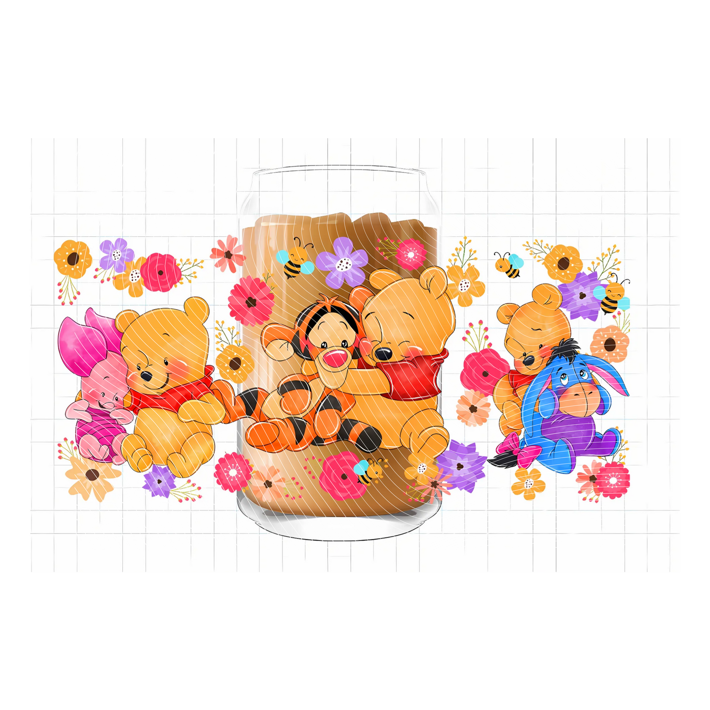 Pooh Bear & Hugs UV DTF