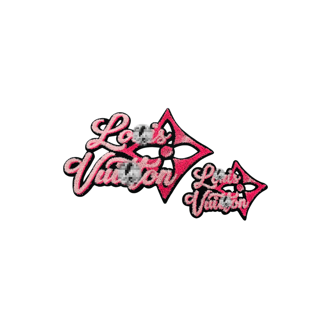 Lui* V Chenille Word Arrow Patches