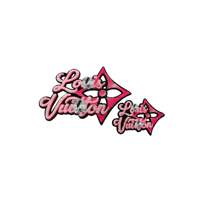 Lui* V Chenille Word Arrow Patches