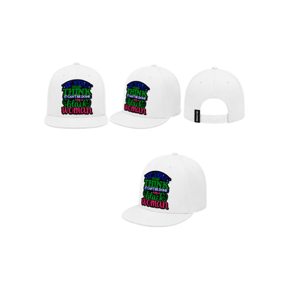 Ask A Black Woman Snapback Hat - White