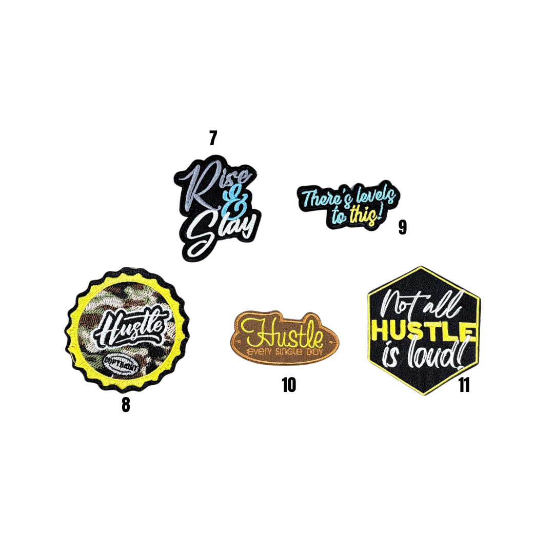Hustle/Goals/Money Statement Small Patches
