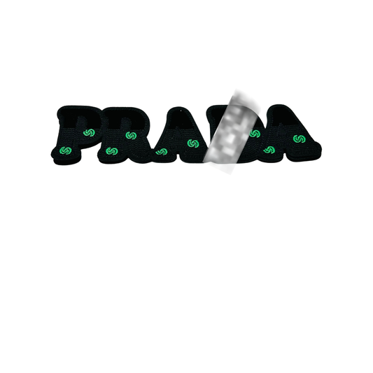 Pra*a Designer Inspired  Luxury Black Suede Medium Patch