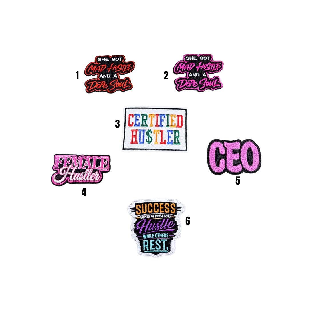 Hustler/ Boujee Statement Small Patches