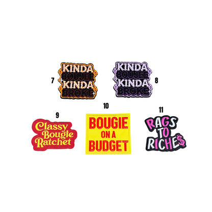 Hustler/ Boujee Statement Small Patches