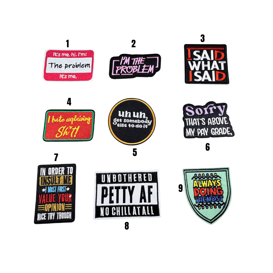 Funny - Sarcastic Statement Small Patches