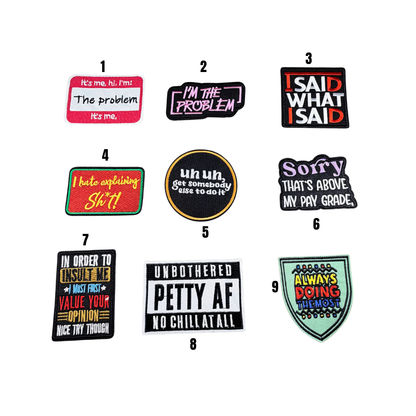 Funny - Sarcastic Statement Small Patches