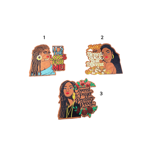 Female Statement Satin Medium Patches