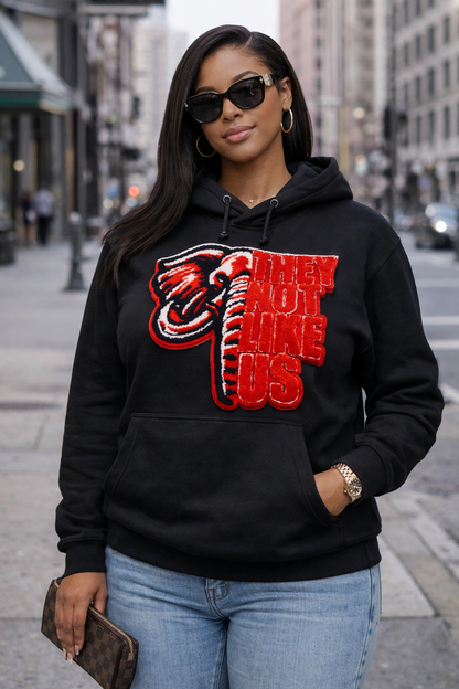 Delta Sigma Theta Chenille Animal Patch Kangaroo Hoodie – Greek Pullover Hoodie