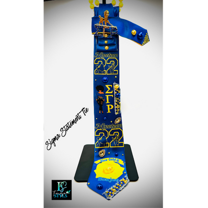 Sigma Gamma Rho Premade Junk Tie – Bling Sorority Statement Tie | Ready to Ship (Copy)