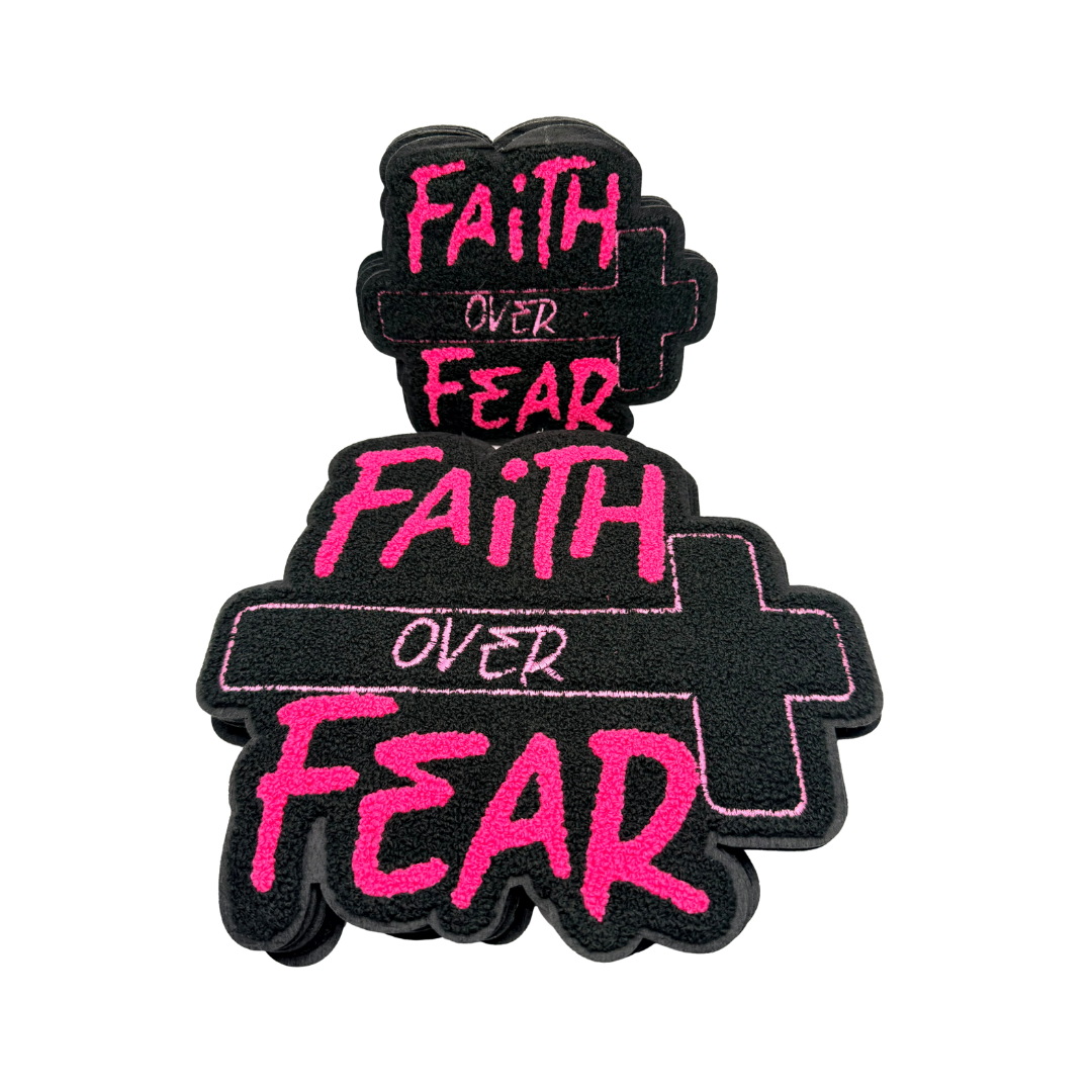 Faith Over Fear Chenille Patches (Multiple Colors)