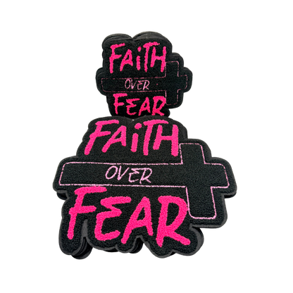 Faith Over Fear Chenille Patches (Multiple Colors)