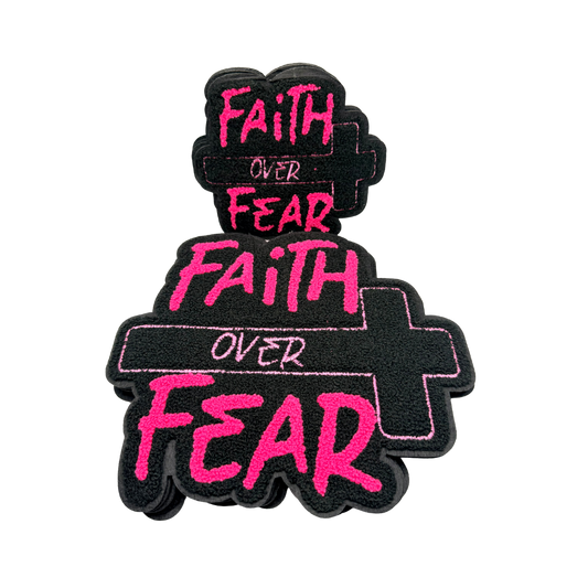 Faith Over Fear Chenille Patches (Multiple Colors)