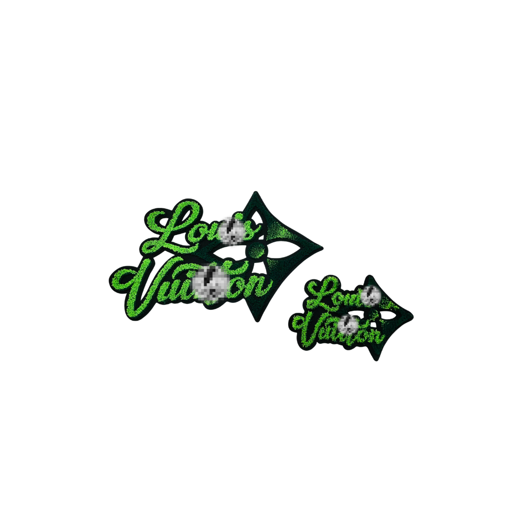 Lui* V Chenille Word Arrow Patches